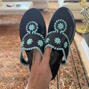 BRAND NEW NEVER WORN Jack Rogers Navy and Light Blue Women's Sandals